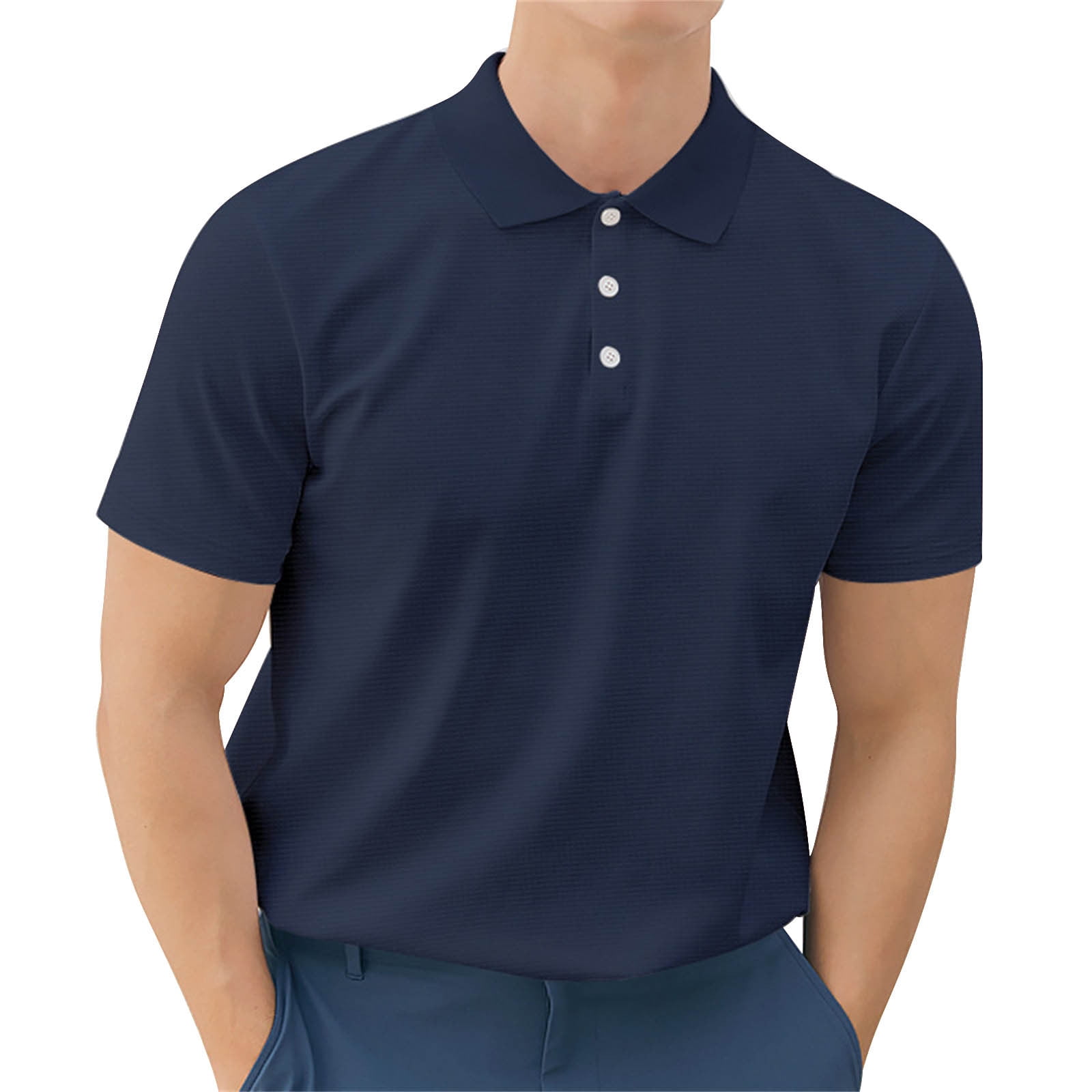 メンズウェア BRIEFING MS TOUR FOR GOLF NECK NAVY NIEWTR Men's Short Sleeve Polo Shirt Zipper Casual Slim Fit