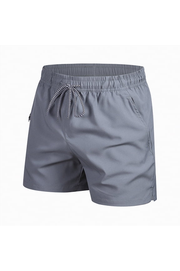 Men's Workout Gym Shorts 7-inch Inseam Lightweight Running Athletic Casual Training Shorts(Light Gray,M)