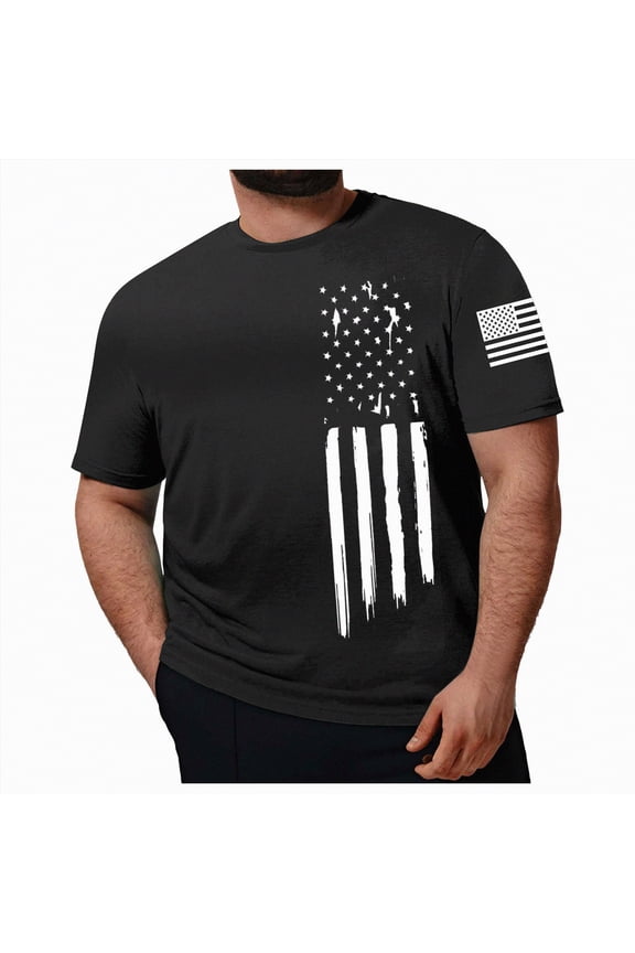 Mens Big and Tall T Shirts Cotton Drop Shoulder Short Sleeve Tshirts Summer Casual Crew Neck Soft Loose Fit Tee Shirts(A01-Black,5XL)