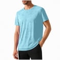 thumbnail image 1 of NIEWTR Mens Big and Tall T Shirts Short Sleeve Quick Dry Active Athletic T Shirt Running Gym Workout Tee Tops（Light Blue,7XL), 1 of 9