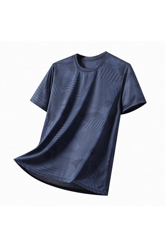 Mens Big and Tall T Shirts Short Sleeve big and tall Lightweight Casual Lounge Comfort Top(Dark Blue,6XL)