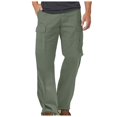 thumbnail image 1 of NIEWTR Mens Cargo Joggers Pants Casual Twill Chino Cotton Elastic Drawstring Outdoor Hiking SweatPants (Light Green,XL), 1 of 6