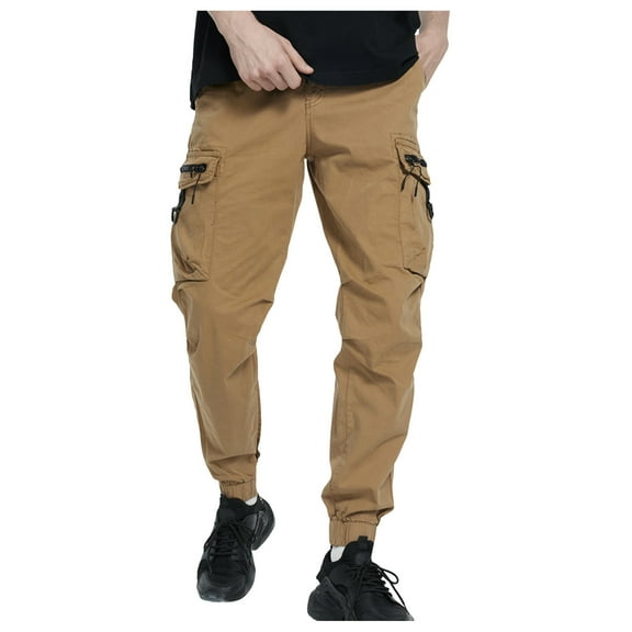 NIEWTR Mens Cargo Pants Relaxed Fit Casual Work - Adjustable Leg Style with Comfortable Lightweight and Breathable Fabric (Khaki,36)