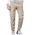 thumbnail image 1 of NIEWTR Mens Casual Joggers Pants Cotton Drawstring Chino Cargo Pants for Men Workout Sweatpants Casual Long Trousers (Khaki,3XL), 1 of 5