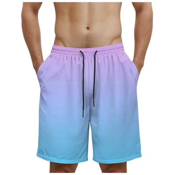 NIEWTR Mens Casual Shorts Stretch Joggers Casual Shorts for Men Drawstring Shorts with Multi Pockets Sports Shorts Men's Summer Shorts XXXXXL,Light Purple