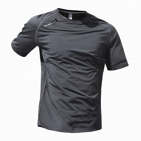 NIEWTR Mens Casual Tall Short Sleeve Tee Shirt Crew Neck Pocket Tees for Men Breathable Short Sleeve Gym Tee(Grey,2XL)