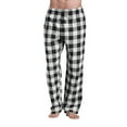 thumbnail image 1 of NIEWTR Mens Heavyweight Red Plaid Flannel Pajama Pants 100% Cotton Sleepwear with Drawstring Pockets Sleepies Pajamas(Z10-Black,S), 1 of 9