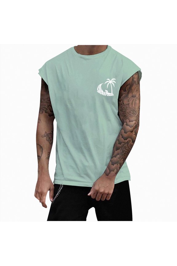 Mens Muscle Tank Tops Bodybuilding Stringer Gym Shirts Soft Wear Quick Dry Comfort(A01-Green,XL)
