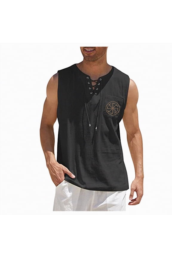 Mens Stringer Tank Tops Bodybuilding Sleeveless Gym Muscle Shirts(Black,L)