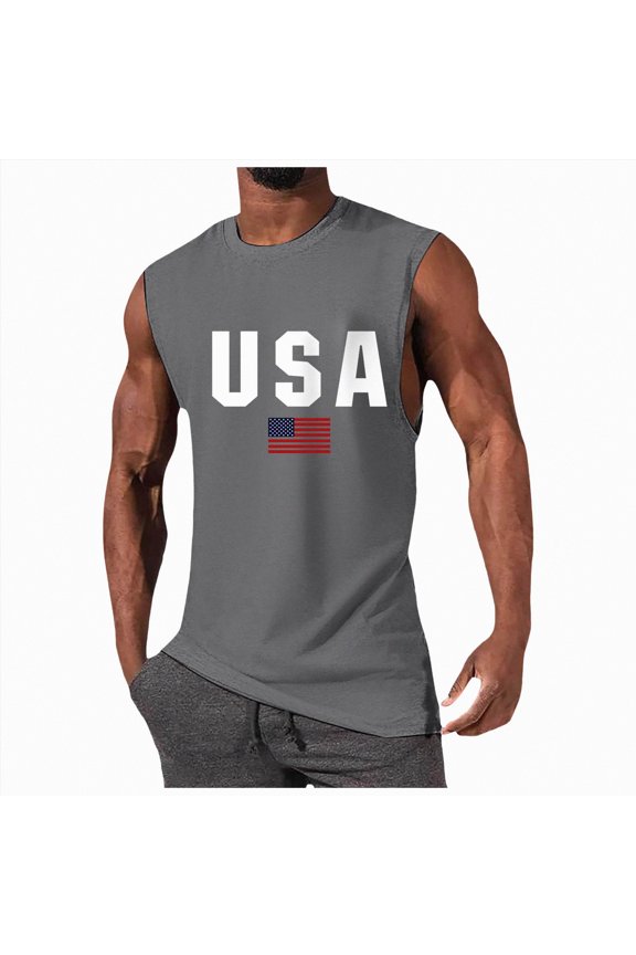 Mens Summer Casual Sleeveless Shirts Stringer Tank Tops Gym Bodybuilding Shirts Breathable Comfort(A01-Grey,M)