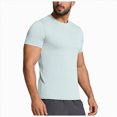 thumbnail image 1 of NIEWTR Mens T-Shirts Short Sleeve Crew Neck T Shirts for Man, Cotton Blend Plain Novelty Men's T-Shirts（Light Green,3XL), 1 of 5