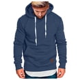 thumbnail image 1 of NIEWTR Mens Winter Jacket per Hoodie Sweatshirt Jacket Camo Hoodies Heaveweight Slim Fit for Fall and Winter (3XL,Z03-Navy), 1 of 8