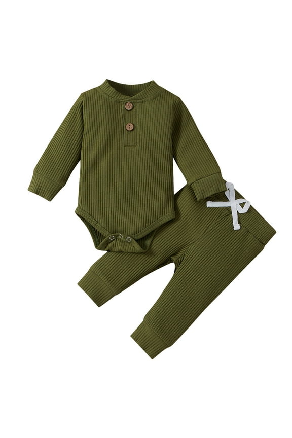 Baby Boy Fall Clothes Long Sleeve Little Dude Contrast Color Sweatshirt Top Pants Set Cute Toddler Winter Outfit Children's Thermal Underwear Set for 6 12 18 24 M(AG,12-18 Months)