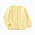 thumbnail image 1 of NIEWTR Newborn Baby Boy Girl Knit Sweater Cardigan Winter Warm Button Down Sweatshirt Top Outfit Cute Infant Fall Clothes(A-Light Yellow,7-8 Years), 1 of 6