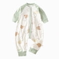 thumbnail image 1 of NIEWTR Newborn Fall Winter Baby Boy Girl Rompers Bodysuit Jumpsuit Playsuit One Piece Lightweight Outfit Clothes 0 3 6 9 12 18 24 Months(A-Green,2-3 Years), 1 of 5