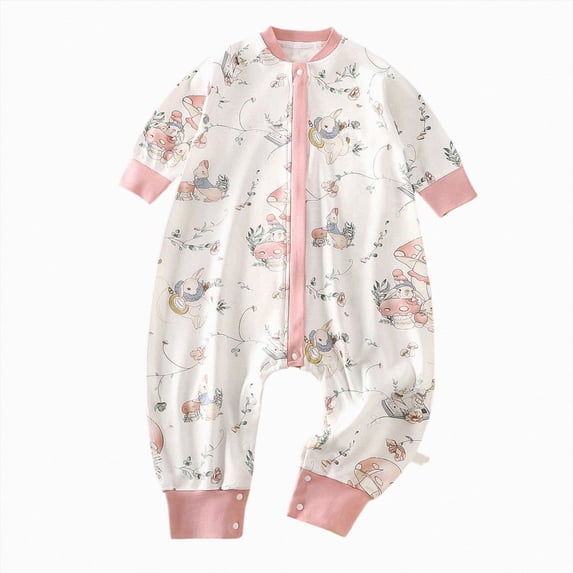 NIEWTR Newborn Fall Winter Baby Boy Girl Rompers Bodysuit Jumpsuit Playsuit One Piece Lightweight Outfit Clothes 0 3 6 9 12 18 24 Months(A-Light Pink,4-5 Years )