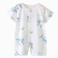 thumbnail image 1 of NIEWTR Newborn Outfit Baby Boy Girl Romper Short Sleeve Basic Jumpsuit Soft Cotton Casual Breathable Playsuit Summer 0-24 Months(A-Light Blue,12-18 Months), 1 of 4