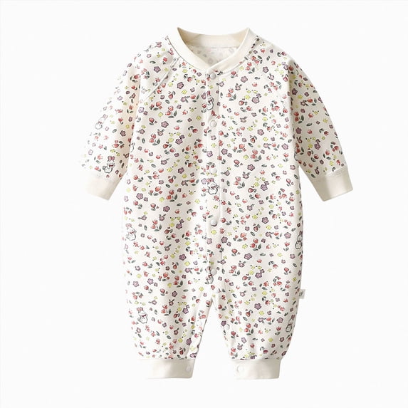 NIEWTR Pajamas For Baby Boys Girls Infant Newborn Long Sleeve Winter Cartoon Fashion Prints Jumpsuit Footed Baby Boy Romper Soft(A-Hot Pink,18-24 Months)