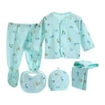thumbnail image 1 of NIEWTR Preemie Baby Girl Boy Clothes Set +Bib+Sock Set Tops+Hat+Pants Girl Boy Baby 5Pcs Outfits Boy Shoes+Romper OutfitLayette Gift Set Gifts Set, 1 of 1