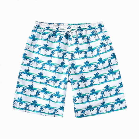 NIEWTR Quick Dry Boys Swim Trunks Lightweight Board Shorts Summer Beach Swim Shorts for Kids Toddler(A01-White,7-8 Years)
