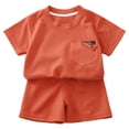 thumbnail image 1 of NIEWTR Summer 2Pcs Outfits Set for Girls, Short Sleeve T-Shirt with Cute Flower + Pants Summer 2Pcs Gift Outfits Set (Gift Idea) 2Pcs Summer Beach Outfits 3-4 Years,Orange, 1 of 6