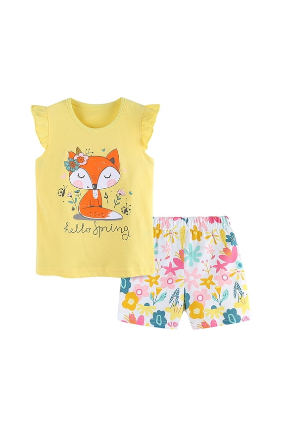 Summer 2Pcs Outfits Set – Toddler Girls Flower Short Sleeve T-Shirt and Pants Gift Set Summer 2Pcs Gift Outfits Set 2Pcs Summer Beach Outfits 2-3 Years,Black