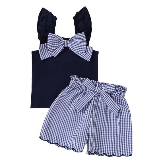 NIEWTR Summer Baby Girl Clothes Short Sleeve Tops Romper Daisy Infant Shorts Toddler Girls Outfits Cute Newborn Outfit Shorts Set Blue 2-3 Years
