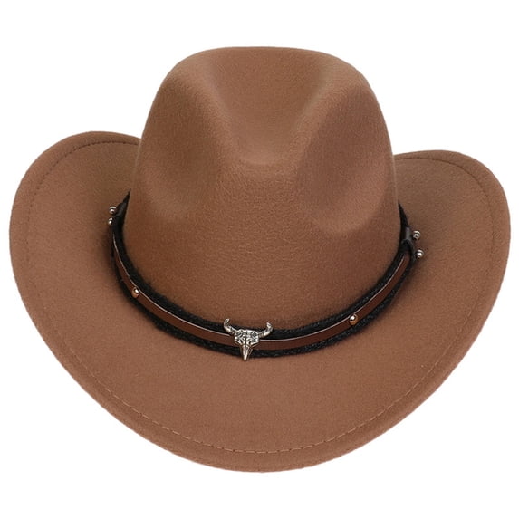 NIEWTR Summer Sun Protection Wide Brim Hat Childrens Hat With Upturned Brim Cowboy Hat Head Accessory Solid Color Top Hat Wide Brimmed Hat