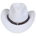 thumbnail image 1 of NIEWTR Summer Sun Protection Wide Brim Hat Childrens Hat With Upturned Brim Cowboy Hat Head Accessory Solid Color Top Hat Wide Brimmed Hat, 1 of 7