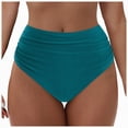 thumbnail image 1 of NIEWTR Swim Bottom High Waist Basic Full Coverage Bikini Swimsuit Briefs(Dark Green,M), 1 of 9