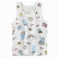 thumbnail image 1 of NIEWTR Tank Tops for Boys Casual Sleeveless Shirt Cute Print Summer Undershirts Clothes Crew Neck Tanks Kids for Toddler Boys and Girls(A-Light Blue,6-7 Years), 1 of 5