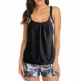 thumbnail image 1 of NIEWTR Tankini Swimsuits for Women Two Piece Bathing Suits Tummy Control Tank Tops with Shorts(Black,M), 1 of 7