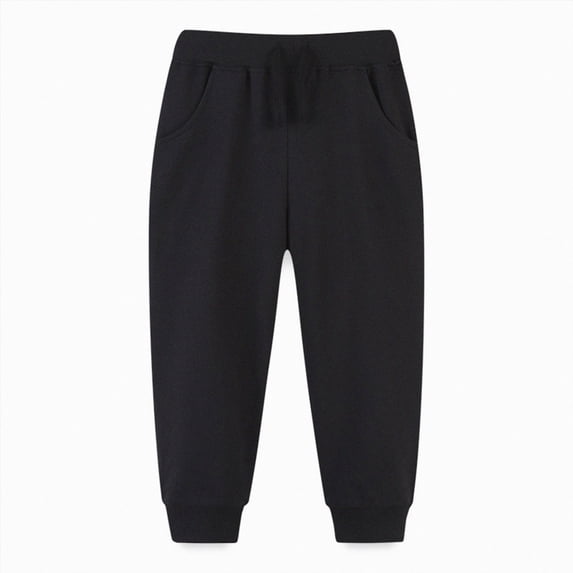 NIEWTR Teen Boys Sweatpants Boys' Athletic Regular Fit Workout Jogger Sweatpants with Pockets 2T 3T 4T 5T 6T 7T 8T 9T Children Fall Winter Clothes(A-Black,4-5 Years)