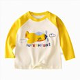 thumbnail image 1 of NIEWTR Teen Little Girls Boys Tunic Tops Fall Clothes Tunic Tops Long Sleeve Knot Front Shirts Loose Casual Blouse T-Shirt Tee Fall Winter Sweatshirts Long sleeved T-shirt for 12-18 Months, 1 of 4