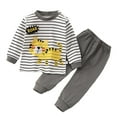 thumbnail image 1 of NIEWTR Toddler Baby Boy Clothes Boy Fall Winter Outfit Long Sleeve Sweatshirt Jogger Pants Set for 0 6 12 18 24 M 1t 2t 3t 4t 5t 6t Baby Layette & Gift Sets(5-6 Years), 1 of 3