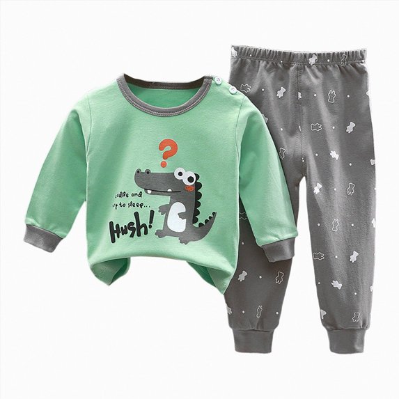 NIEWTR Toddler Baby Boy Clothes Fall Winter Outfit Baby Cartoon Print Pant Outfits Clothes