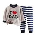 thumbnail image 1 of NIEWTR Toddler Baby Boy Fall Outfit Contrast Color Sweatshirt Tops with Elastic Waist Pants Cute Winter Clothes Long Sleeve Sweatshirt And Pants 2Pcs Set(6-12 Months,Navy), 1 of 4