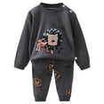 thumbnail image 1 of NIEWTR Toddler Baby Boy Girl Clothes Contrast Color Tshirt Long Sleeve Top Pants 2PCS Fall Winter Baby Outfit Set Sweatsuit 2PC Long Sleeve Pajamas Set 3 6 9 12 18 24 Months ，3-6 Months, 1 of 7