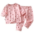 thumbnail image 1 of NIEWTR Toddler Baby Boy Girl Clothes Winter Contrast Color Long Sleeve Pullover Sweatshirt Pants 2Pcs Fall Outfits Set 2PC Long Sleeve Pajamas Set For 1t 2t 3t 4t ，5-6 Years, 1 of 6