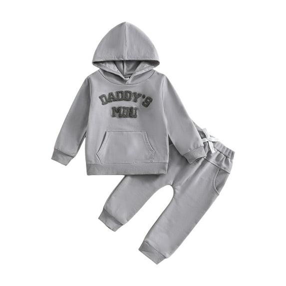 NIEWTR Toddler Baby Boy Girl Fall Winter Outfits Sweatshirt Top Casual Pants Football Clothes 2PC Long Sleeve Pajamas Set 3 6 9 12 18 24 Months 2T 3T,18-24 Months