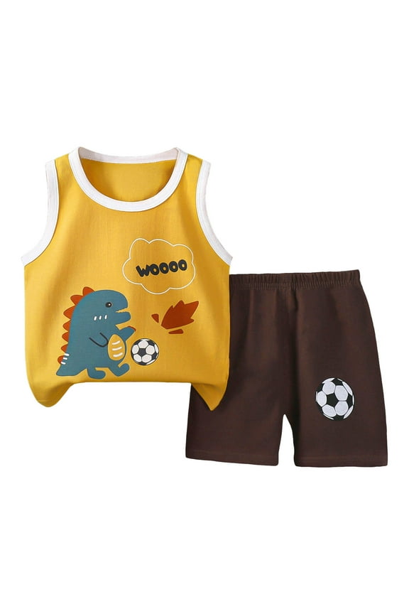 Toddler Baby Boy Girls Easter Outfit Short Sleeve T-Shirt Elastic Waist Shorts Set Cartoon Print Summer 2pcs SetFor 18-24 Months Children's Day Gift 2PCS Set ,5-6 Years