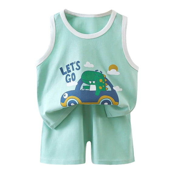 NIEWTR Toddler Baby Boy Girls Outfit Cartoon Print T Shirts Top Plaid Elastic Shorts Set 2Pcs Birthday Infant Summer Pjs For 18-24 Months 2t 3t 4t 5t 6t Summer Pjs kids,5-6 Years