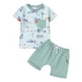 thumbnail image 1 of NIEWTR Toddler Baby Boy Girls Summer Cute Dinosaur Tank Tops+Elastic Shorts Outfits Elastic Cotton Short Sets For 18-24 Months 2t 3t 4t 5t 6t Children's Day Gift 2PCS Set ,2-3 Years, 1 of 8