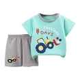 thumbnail image 1 of NIEWTR Toddler Baby Boy Girls Summer OutfitShort Sleeve T-Shirt Top with Elastic Shorts Set 2Pcs Cartoon Children's Gift For 18-24 Months 2t 3t 4t 5t 6t Summer Pjs kids,5-6 Years, 1 of 3