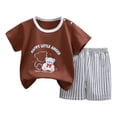 thumbnail image 1 of NIEWTR Toddler Baby Boy Girls Summer Outfits Short Sleeve T-Shirt + Short Pants 2PCS Set Casual Clothes Set For 18-24 Months 2t 3t 4t 5t 6t Children's Day Gift 2PCS Set ,12-18 Months, 1 of 3