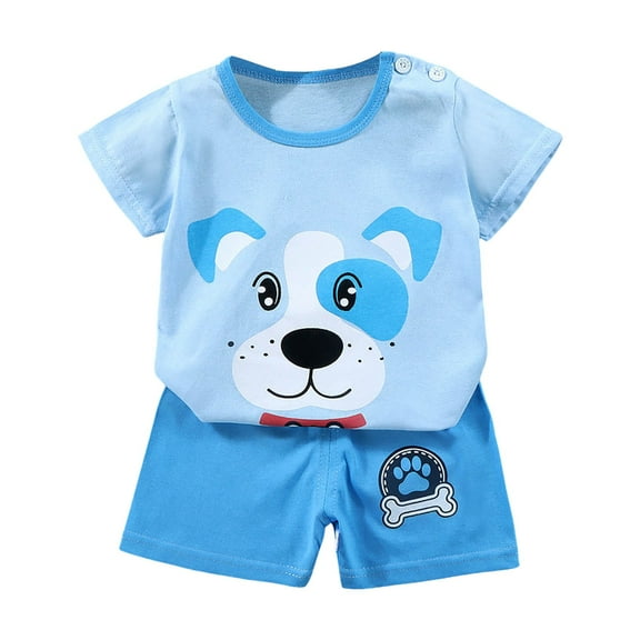 NIEWTR Toddler Baby Boy Girls Summer Set Letter Print Crew Neck Short Sleeve T-Shirts Elastic Waist Shorts 2Pcs Outfits Summer Pjs For 18-24 Months 2t 3t 4t 5t 6t Summer Pjs kids,6-12 Months