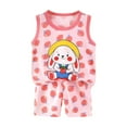 thumbnail image 1 of NIEWTR Toddler Baby Boy Girls Summer Short Sleeve T-Shirt Tops Elastic Shorts Set 2Pcs Casual Outfit Jog Suits Summer Pjs For 18-24 Months 2t 3t 4t 5t 6t Summer Pajamas Set ,3-6 Months, 1 of 3