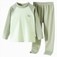 thumbnail image 1 of NIEWTR Toddler Baby Boy Letter Graphic Color Block Long Sleeve Sweatshirt Pullover Tops Joggers Pants Outfit Set Cute 2pcs Fall Winter Clothes(A-Green,18-24 Months), 1 of 6