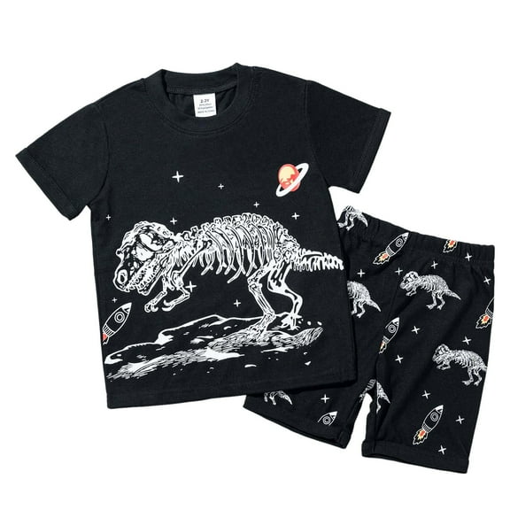 NIEWTR Toddler Baby Boy Summer Clothes Embroiderey Waffle Knit Short Sleeve T-Shirt Tees + Casual Shorts Cute Clothing Set For 2t 3t 4t 5t 6t Children's Day Gift 2PCS Set ,5-6 Years