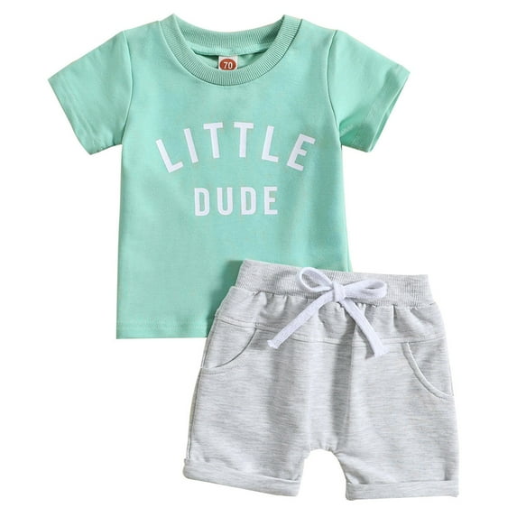 NIEWTR Toddler Baby Boy Summer Clothes Funny Letter T Shirt Elastic Waist Pockets Shorts Set 2 Piece Outfit For 18-24 Months 2t 3t 4t 5t 6t Summer Pjs kids,18-24 Months